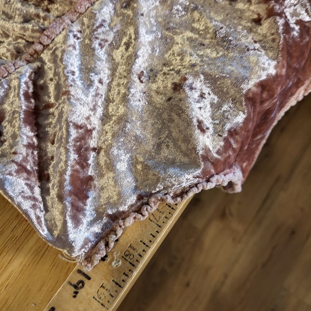 POL Pink Crushed Velvet Tank Mini Dress Zip Back Detail Empire Waist L - Picture 8 of 12